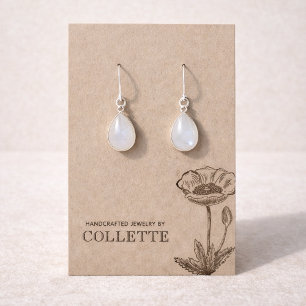 Aretes de joyería de cartulina kraft de flores hec