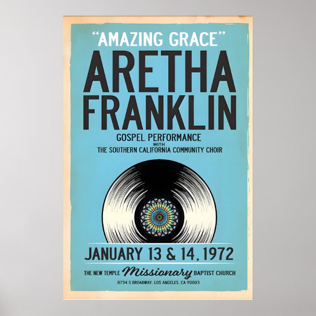 Aretha Franklin, Amazing Grace, impresión original (Frente)