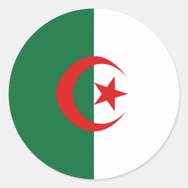 Argelia Fisheye Flag Pegatina (Anverso)