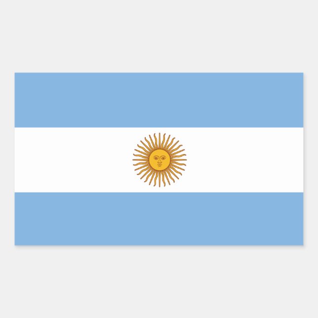 Argentina: Bandeira Argentina, Pegatina de Bandera (Anverso)