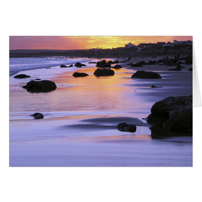 Argentina, Las Grutas. La playa al atardecer. (Anverso (Horizontal))