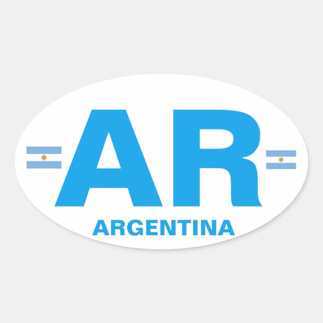 Argentina Pegatina de Oval al estilo euro (Anverso)