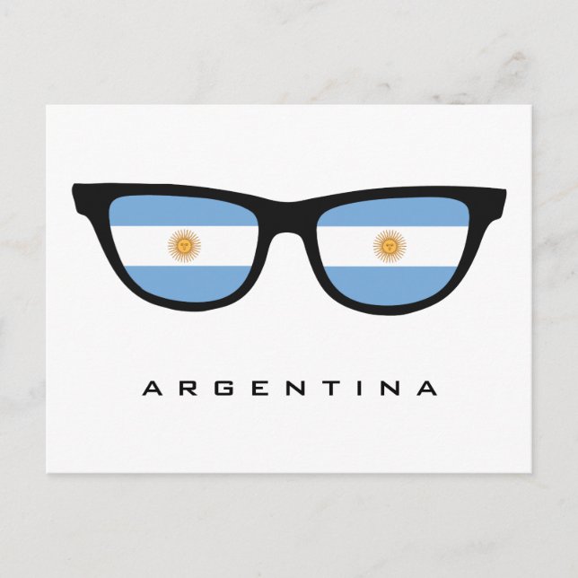 Argentina Shades personalizado texto y postal colo (Anverso)