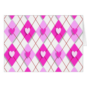 Argyle de corazones púrpuros