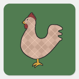 Argyle Folk Art Rooster Pegatinas
