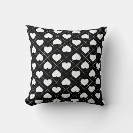 Argyle Hearts: Corazones blancos en negro