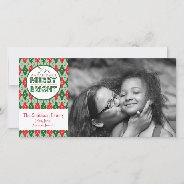 Argyle Puede Que Tus Días Sean Feliz Navidad (Anverso)