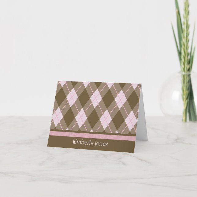 Argyle rosado personalizado (Anverso)