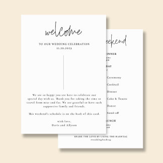 ARIA | Tarjeta de Bienvenida Programa de Boda