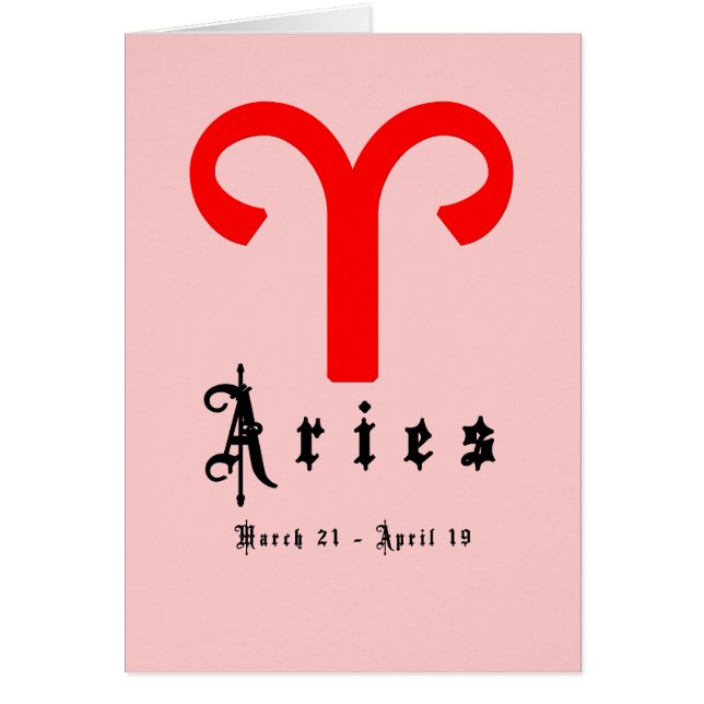 Aries, 21 de marzo - 19 de abril (Frente)