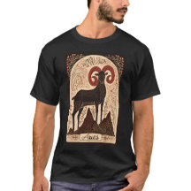Aries - Arte celestial Zodiaco de camiseta