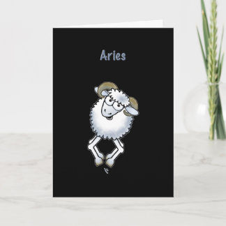 Aries cumpleaños de ovejas de nacimiento Tarjeta d