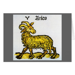 Aries el Carnero Dorado, Signos Vintage del Zodiac