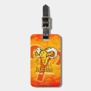 Aries la etiqueta del equipaje del horoscopio de R