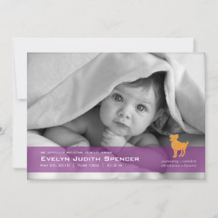 Aries, la tarjeta de anuncio de nacimiento de la f