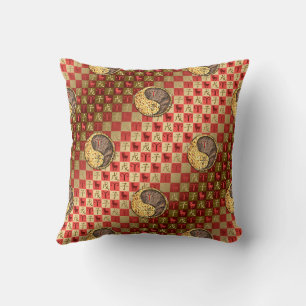 Aries y Rata de Tierra Almohada Decorativa