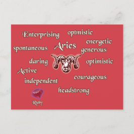 Aries zodiac caracteríticas postal