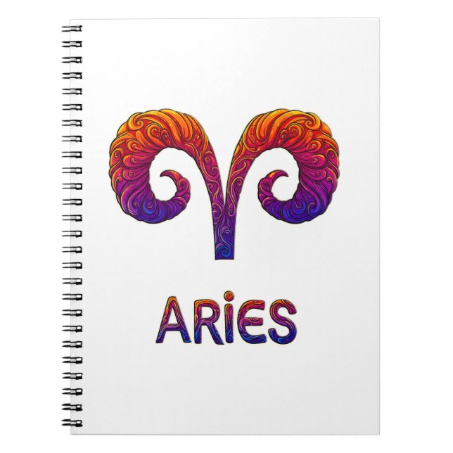 Aries Zodiac / Cuaderno Símbolo de Aries (Frente)