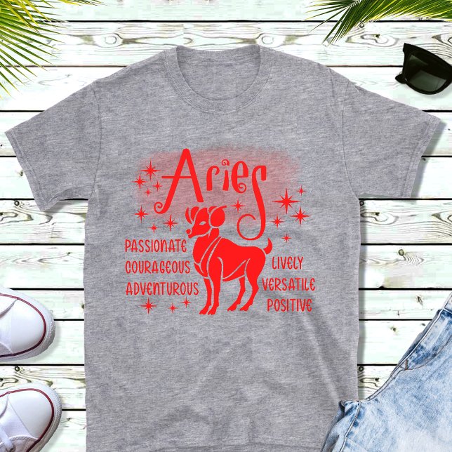 Aries Zodiac Horoscope moderno camiseta (Subido por el creador)