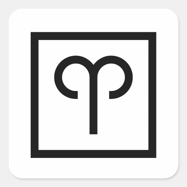 Aries Zodiac pegatinas en astrología de signos (Anverso)