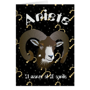 Ariete 21 marzo al 20 aprile Biglietti d'auguri