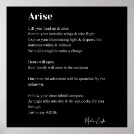 Arise poesía poesía decoración de arte de paredes