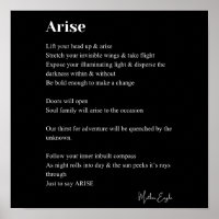 Arise poesía poesía decoración de arte de paredes