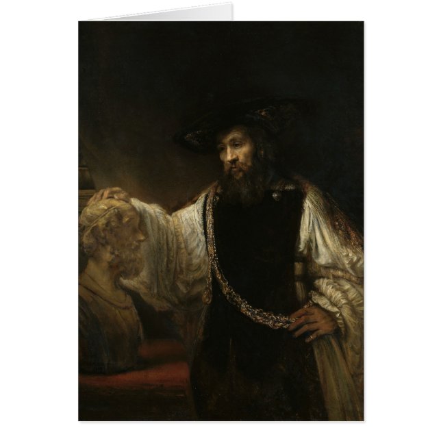 Aristóteles (384-322 a.C.) con un busto de Homero (Frente)