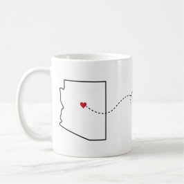 Arizona a Misuri - taza de café Heart2Heart