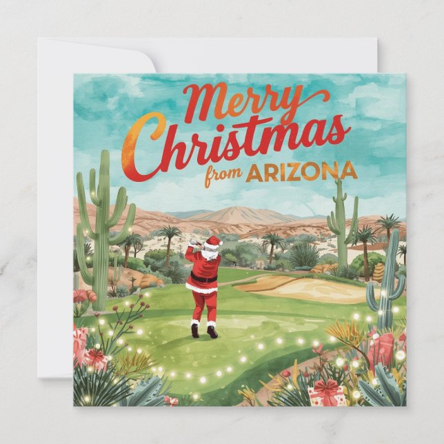 Arizona Christmas in Desert Greeting card (Anverso)