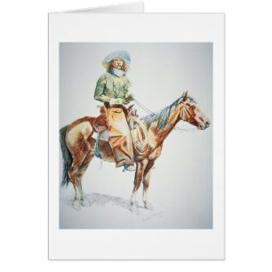 Arizona Cowboy, 1901 (creyón en el papel)