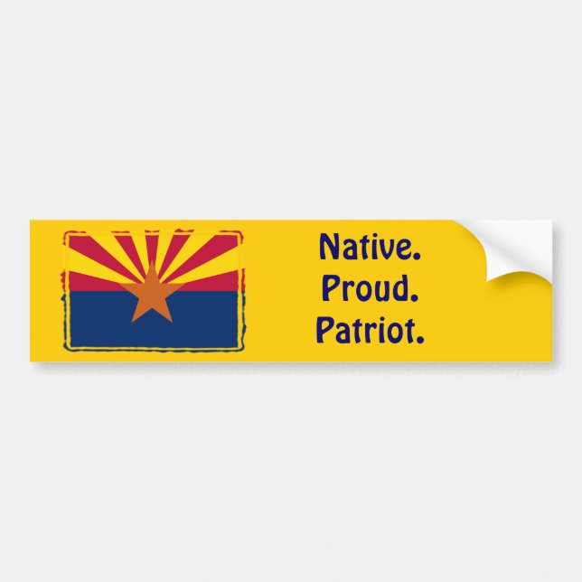 Arizona - Nativa. Orgulloso. Patriota. Pegatinas p (Frente)