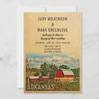 Arkansas Boda Invitación Granja Rústica