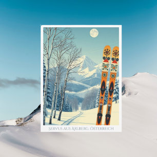 Arlberg Austria Europa vacaciones de esquí postal 