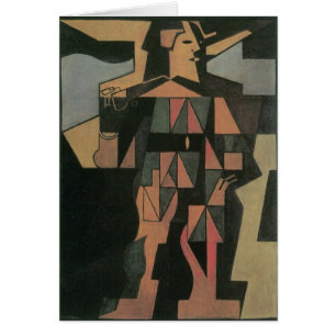 Arlequín de Juan Gris, Arte Cubista Vintage