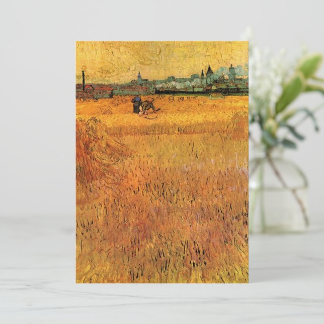 Arles: Vista desde los campos de trigo por Vincent (Anverso de pie)