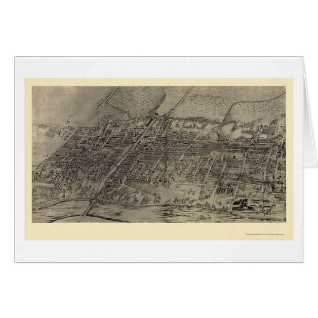 Arlington, mapa panorámico de NJ - 1907 (Anverso (Horizontal))