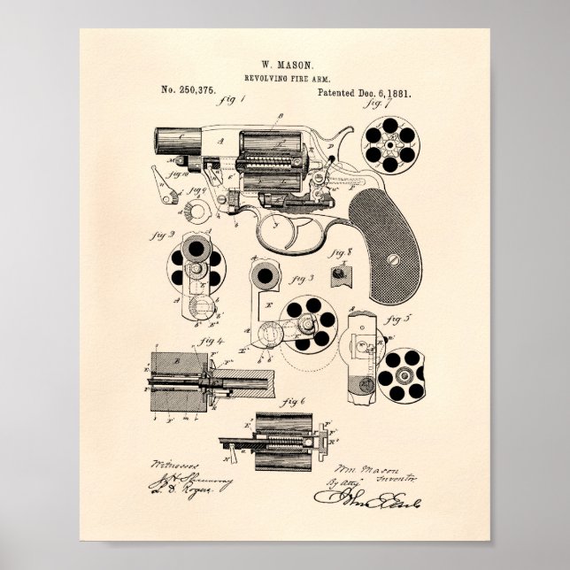 Arma de fuego revolucionaria de arte de patentes d (Frente)