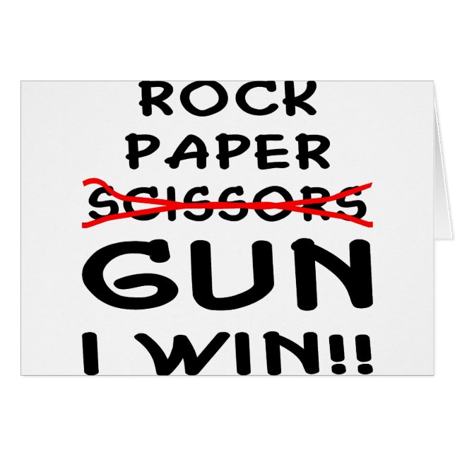 Arma de papel de las tijeras de la roca que gano (Anverso (Horizontal))