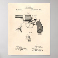 Arma de policía 1881 Patente de arte - Viejo Peper