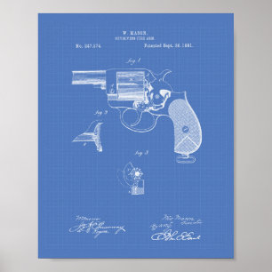 Arma policial 1881 Patente de arte - Blueprint
