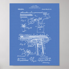 Arma policial 1911 Patente de arte - Blueprint
