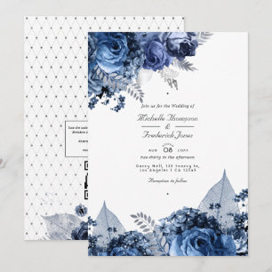 Armada y blanco con invitación a la boda de Reliev