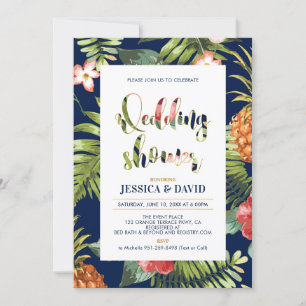 Armada y oro   Invitación a la ducha de bodas de v