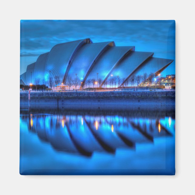 Armadillo de la SEC, Glasgow, imán de Escocia (Frente)