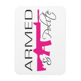 Armados y educados, imán