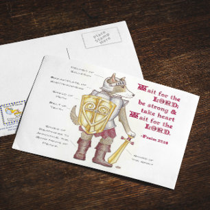 Armadura de la postal Inspiradora de Dios