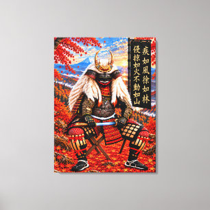 Armadura de samurái Takeda Shingen Otoño Lienzo de