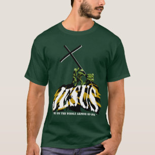 Armadura entera de dios, camiseta verde oscuro