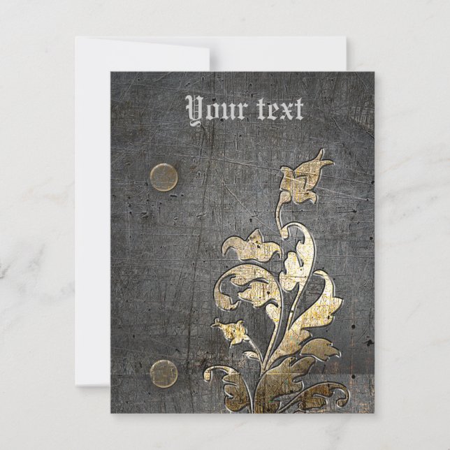 armadura medieval decoración metalizado (Anverso)